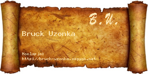 Bruck Uzonka névjegykártya